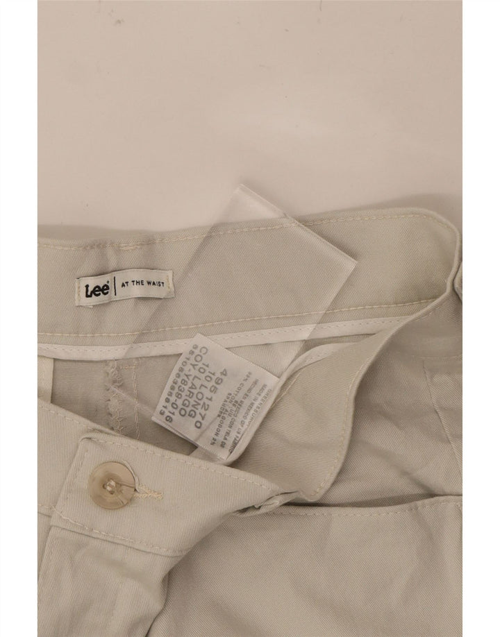 LEE Womens Straight Casual Trousers US 10 Large W32 L33 Beige Cotton Vintage Lee and Second-Hand Lee from Messina Hembry 