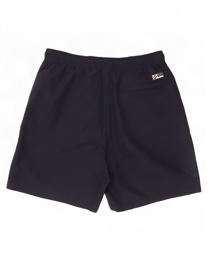 Shorts de natação masculino Superdry Graphic pequeno azul marinho poliéster
