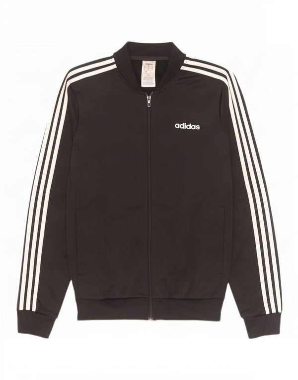Adidas Mens Tracksuit Top Jacket Small Black Polyester