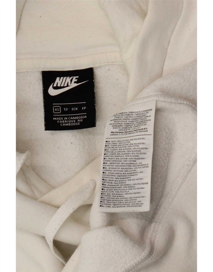 Nike Mens Hoodie Jumper XS Algodão Branco