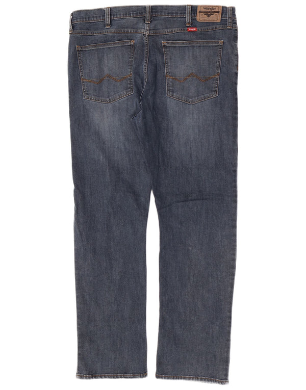 Wrangler Masculino Slim Straight Jeans W38 L30 Azul