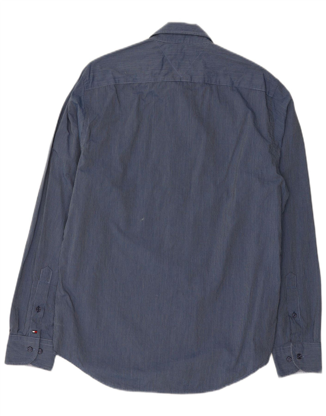 Camisa jeans masculina Tommy Hilfiger New York Fit regular guingão azul médio