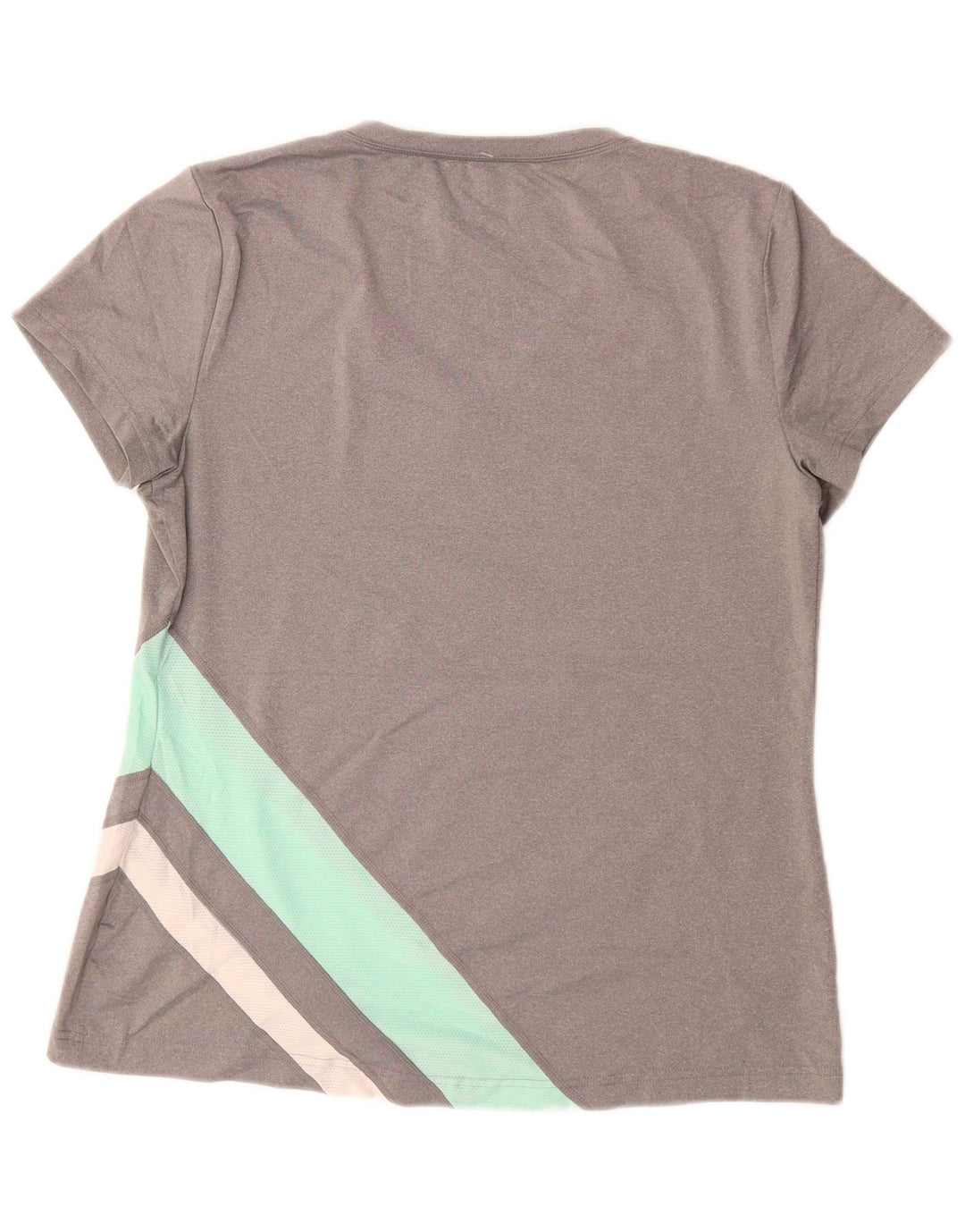 Camiseta feminina FILA UK 14 grande bloco colorido cinza