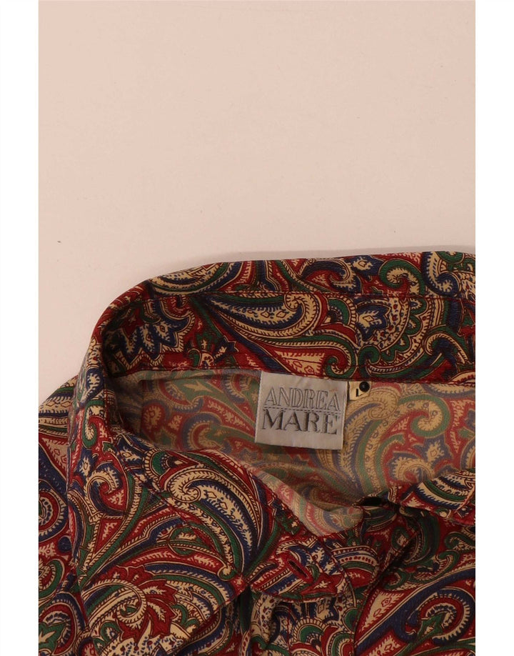 Blusa feminina grande Andrea Mare Reino Unido 16 grande paisley multicolorida