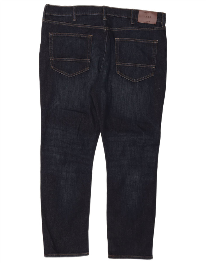 Marks & Spencer Mens Slim Jeans W38 L29 Azul Marinho Algodão
