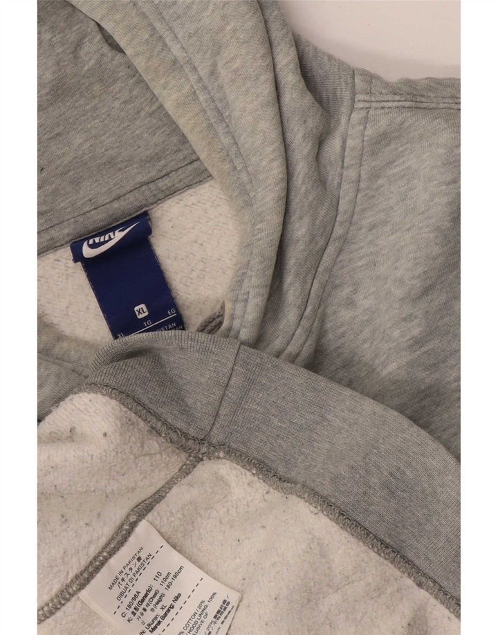 Nike masculino moletom com capuz XL cinza algodão