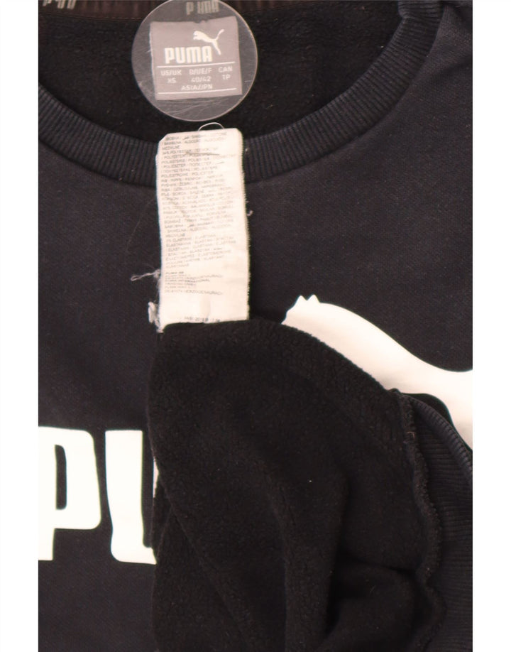 Puma Mens Graphic Moletom Jumper XS Algodão Preto