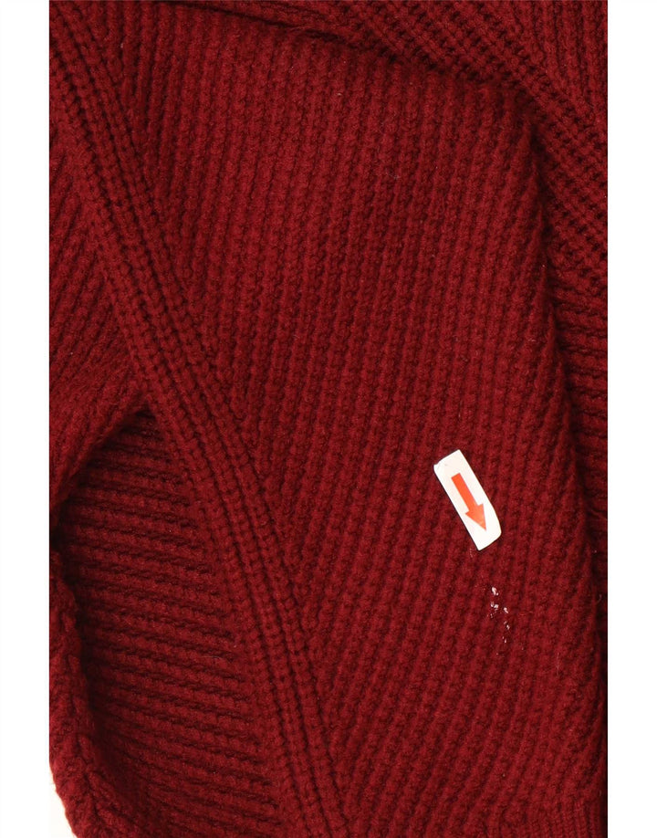 Suéter feminino Marks & Spencer Autograph Cardigan Reino Unido 12 viscose vermelha média