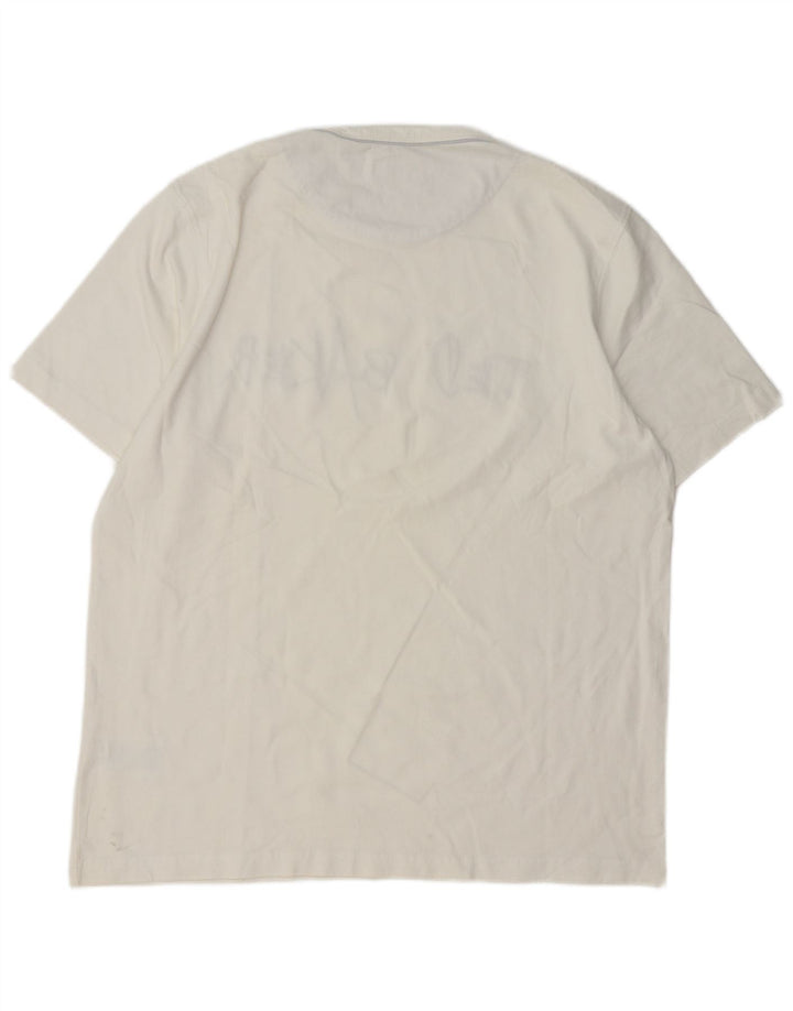 Camiseta gráfica masculina Ted Baker tamanho superior 5 XL algodão branco