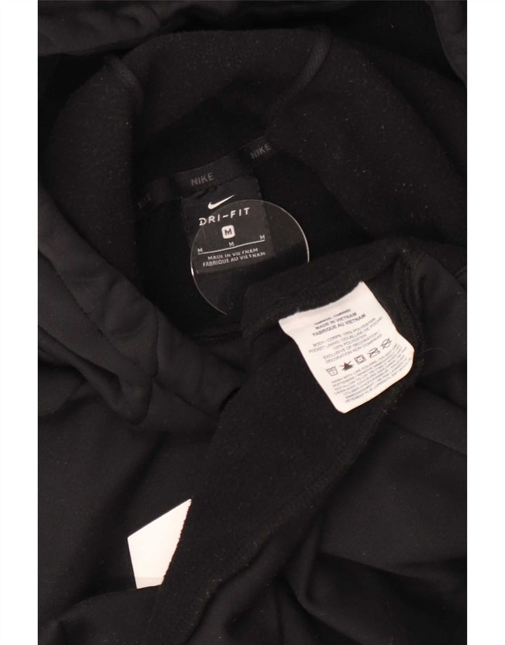 Suéter Nike masculino Dri Fit Graphic com capuz médio preto poliéster