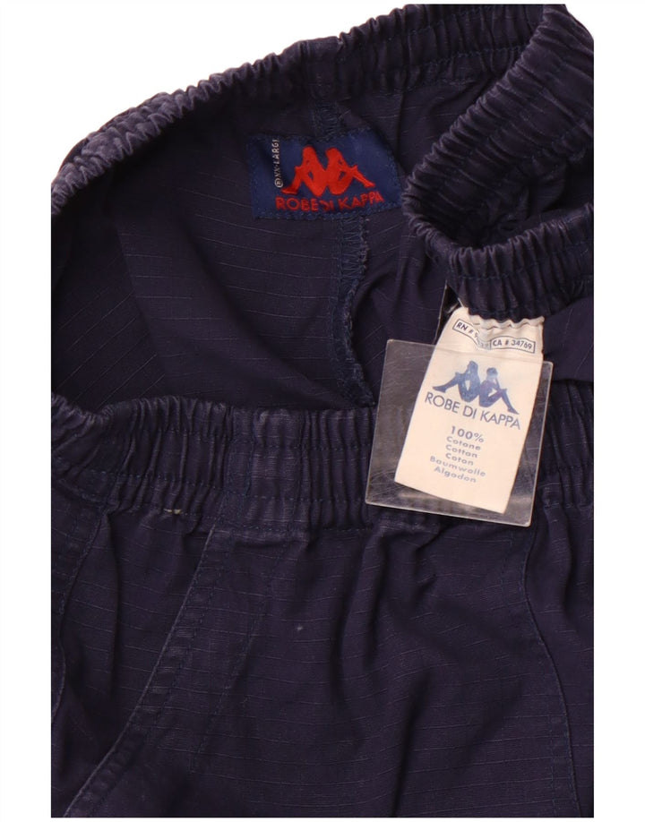 Shorts cargo feminino KAPPA de cintura alta 2XL W32 azul marinho xadrez algodão esportivo