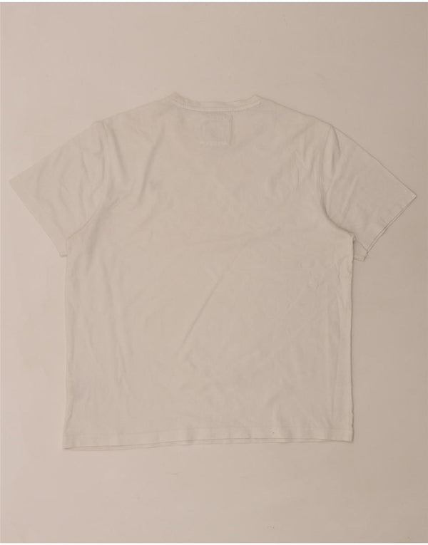 Camiseta masculina Crew Clothing Top XL algodão branco
