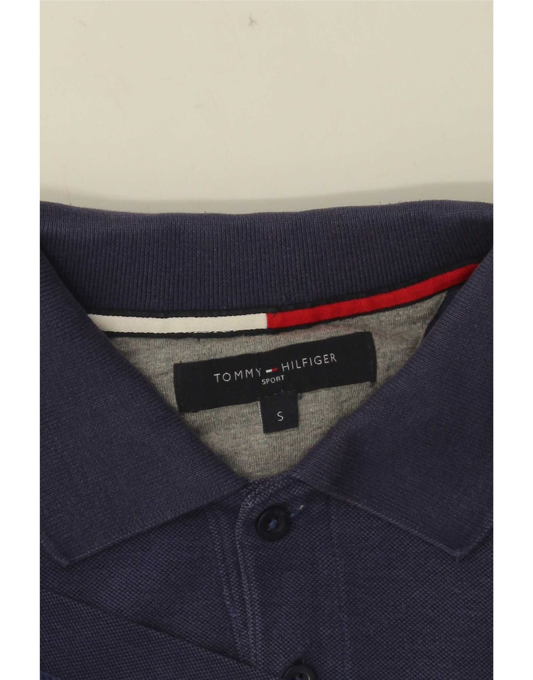 Camisa polo masculina Tommy Hilfiger pequena azul marinho