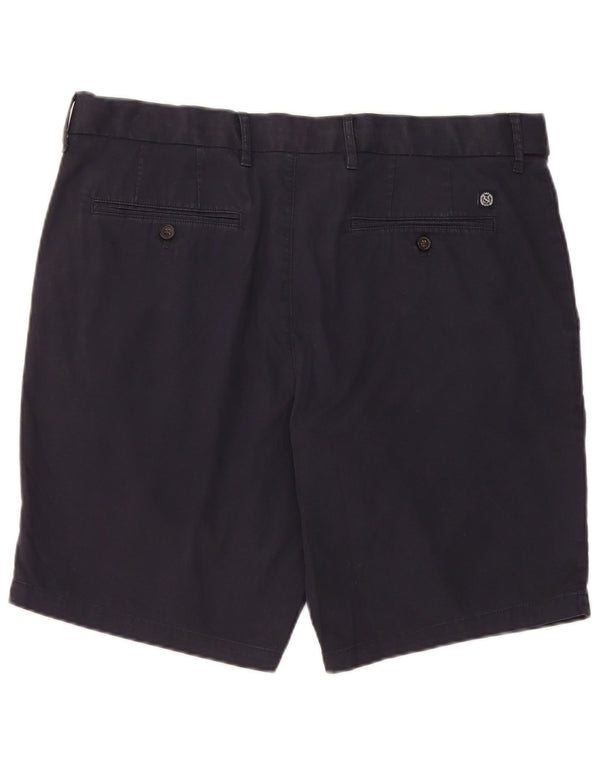 Shorts chino masculino Marks & Spencer W36 grande algodão azul marinho