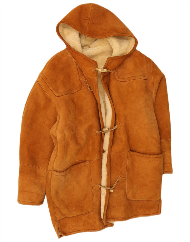 Sobretudo masculino Gara Shearling UK 40 grande bege