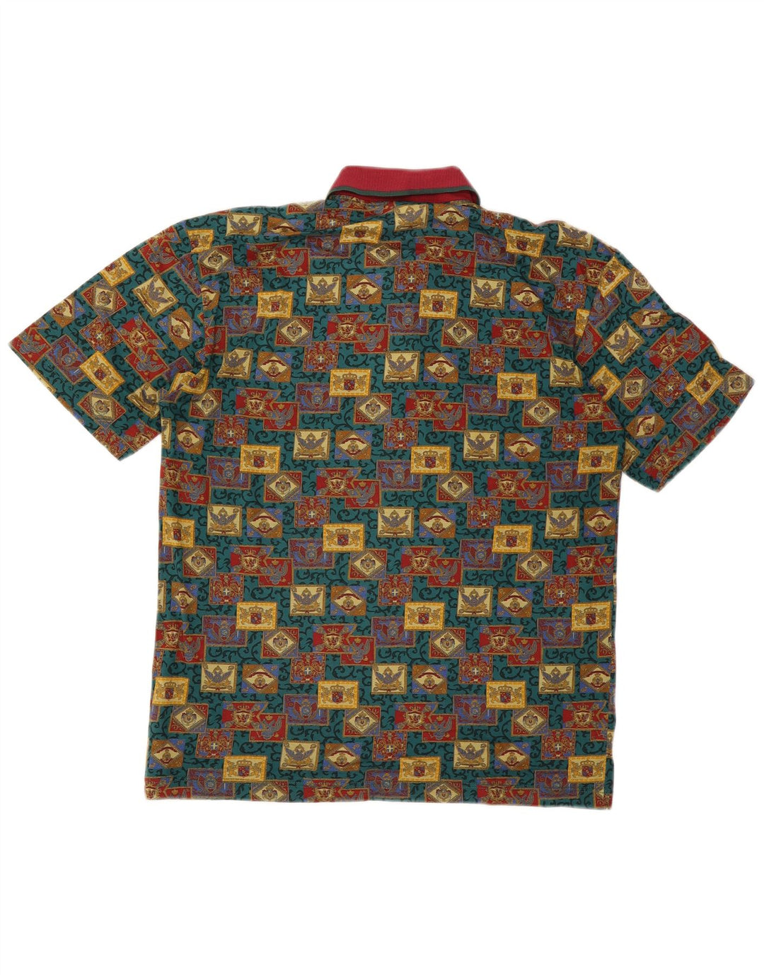 Camisa polo masculina Mango grande geométrica multicolorida