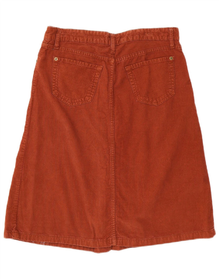 Saia feminina de veludo Zara EU 38 pequena W28 marrom