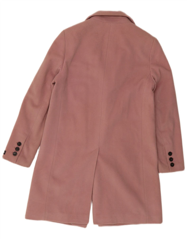 Sobretudo feminino Zara UK 12 lã rosa médio