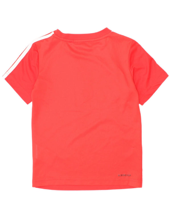Camiseta Adidas Boys Aeroready Graphic Top 4-5 Anos Poliéster Vermelho