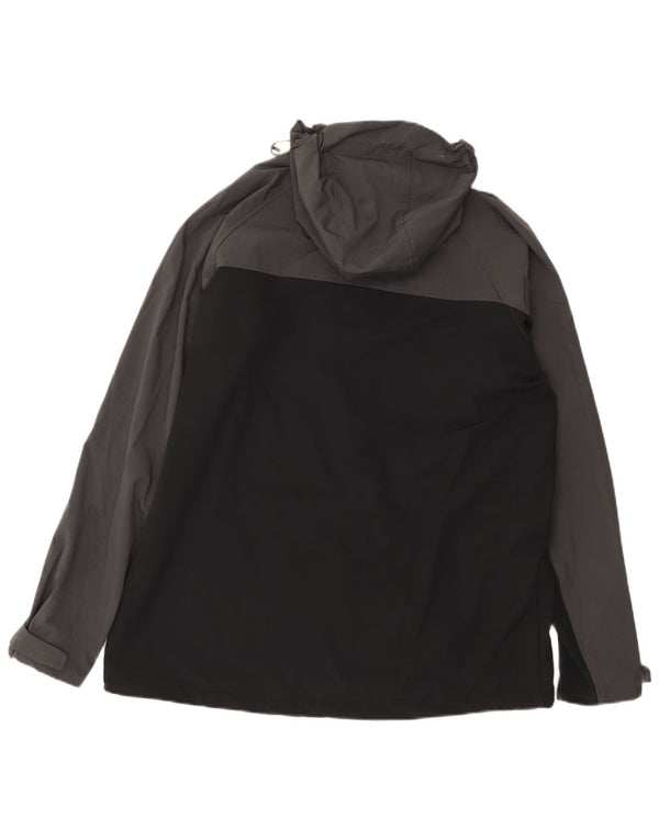 Jaqueta de chuva masculina com capuz Mountain Warehouse Reino Unido 42 XL preto colorblock