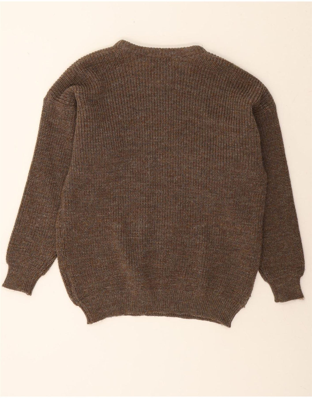 Suéter masculino BARBOUR com gola redonda, médio, cáqui, lã nova
