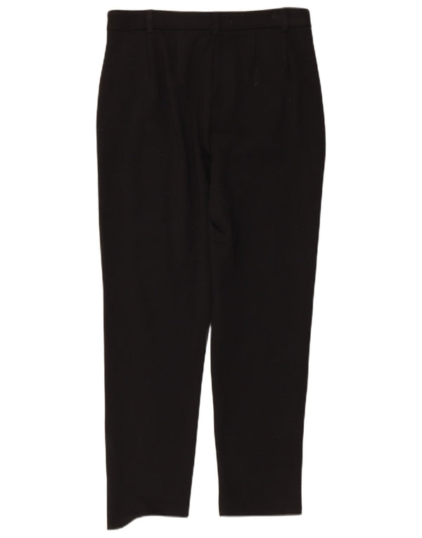 Calça feminina reta casual Marks & Spencer Reino Unido 10 pequena W30 L25 preta