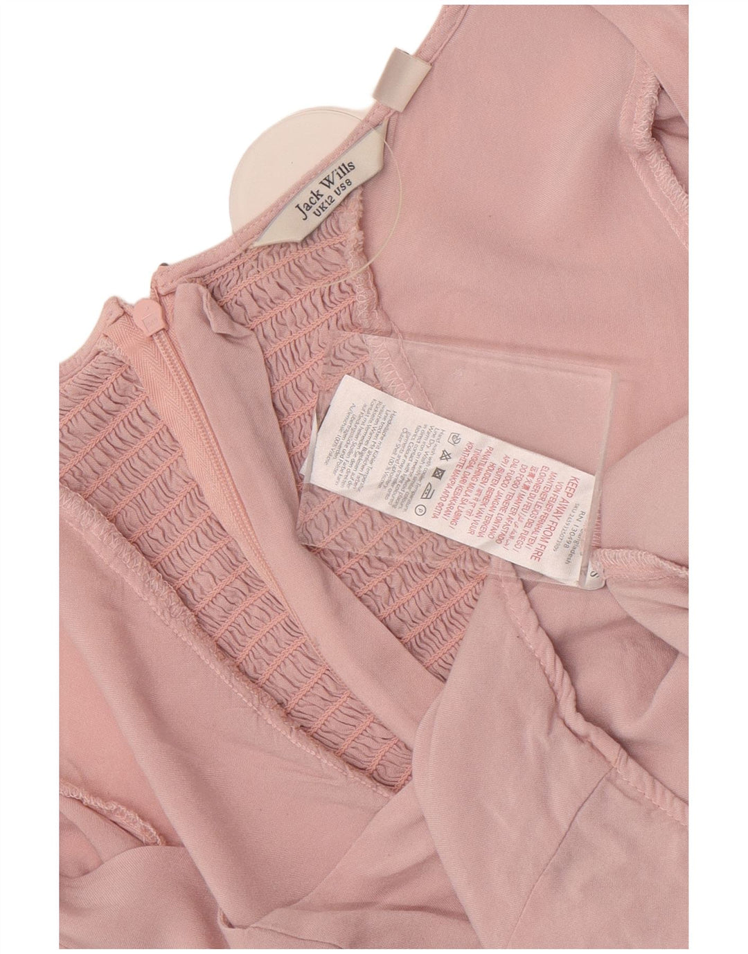 Blusa cropped feminina Jack Wills Reino Unido 12 viscose rosa médio
