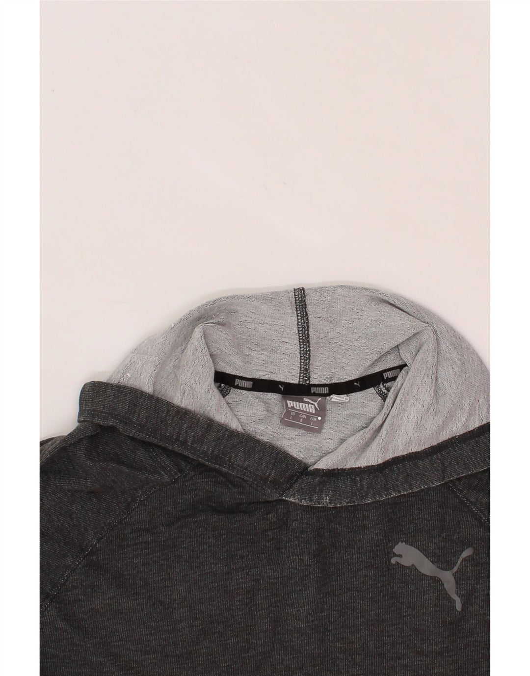 PUMA Womens Hooded Top Long Sleeve UK 16 Large Grey Cotton Vintage Puma and Second-Hand Puma from Messina Hembry 