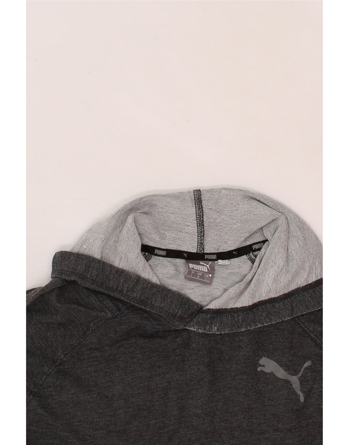 PUMA Womens Hooded Top Long Sleeve UK 16 Large Grey Cotton Vintage Puma and Second-Hand Puma from Messina Hembry 