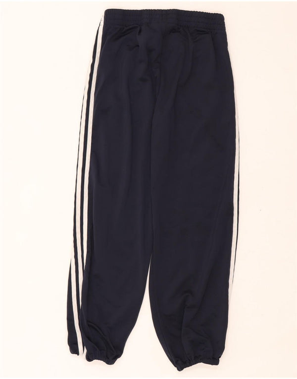 Calça de treino feminina Adidas Joggers UK 10 pequeno azul marinho poliéster