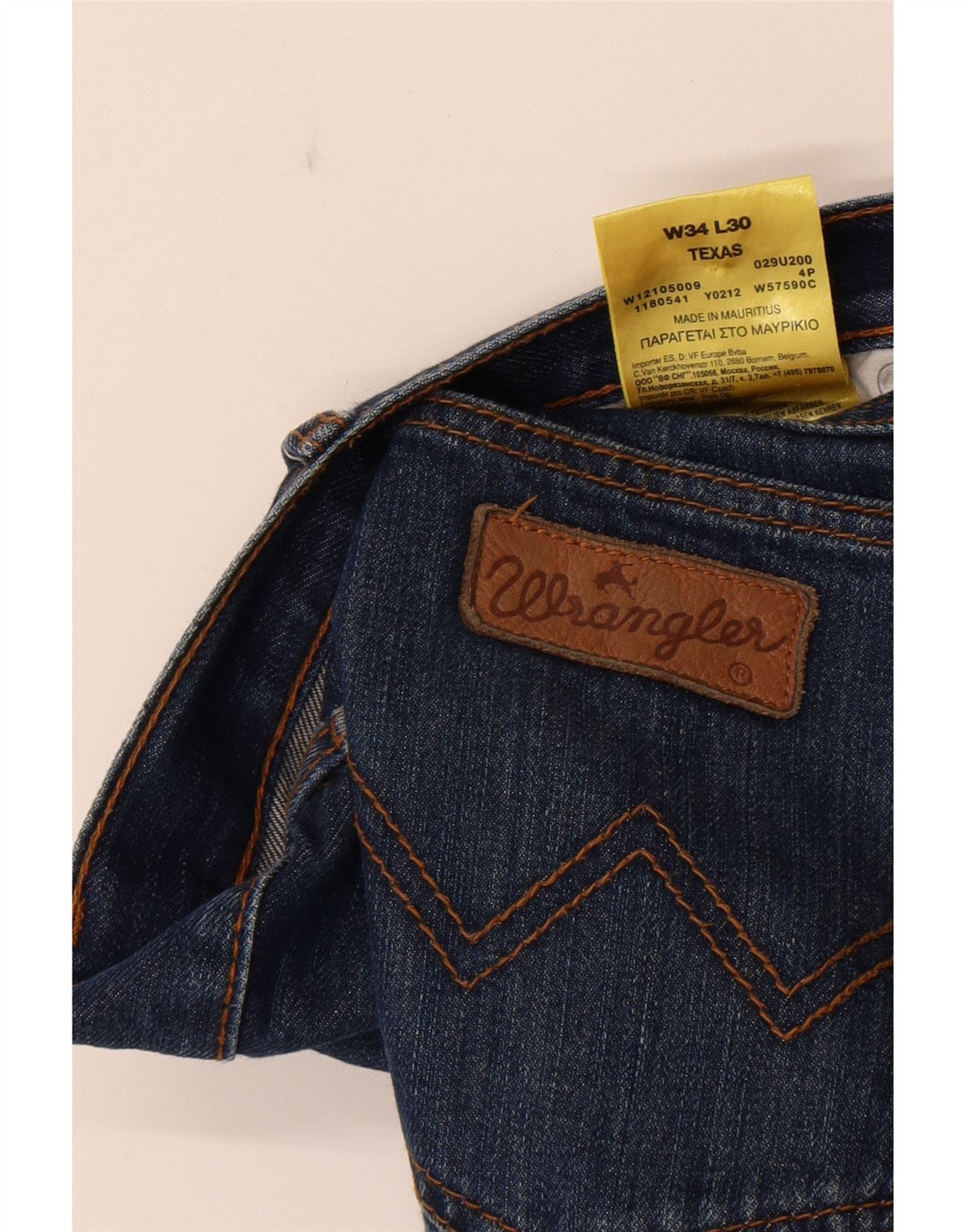 Wrangler Masculino Texas Straight Jeans W34 L30 Azul Algodão