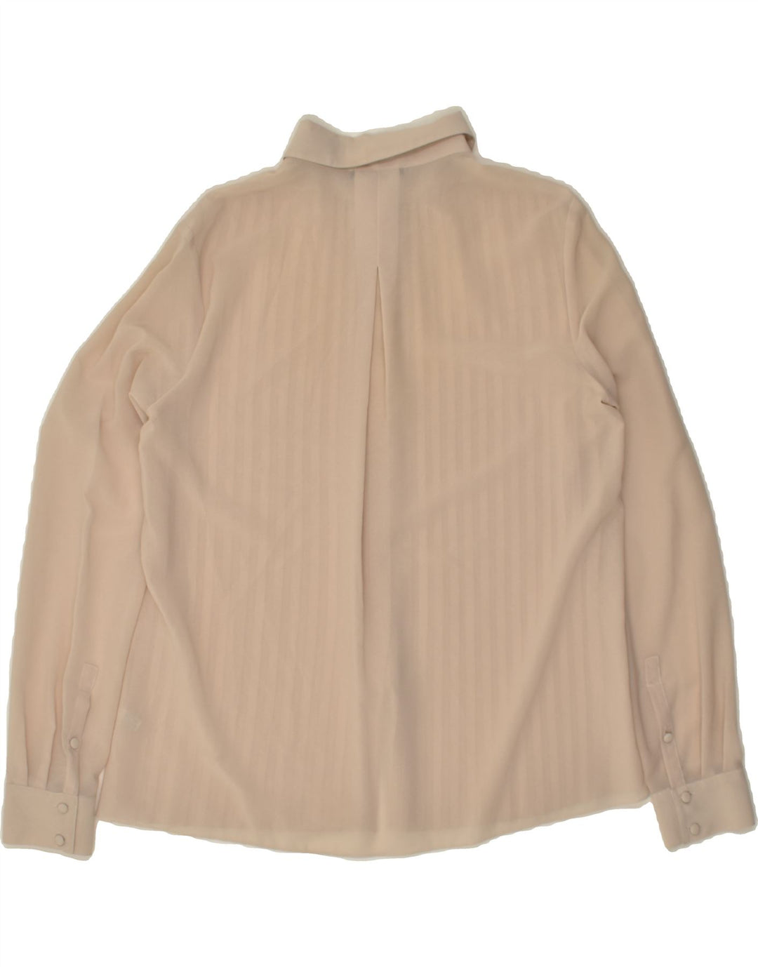 PINKO Blusa feminina oversized transparente Reino Unido 10 pequena bege