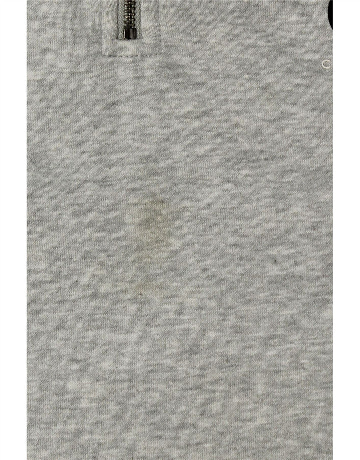 Moletom masculino CALVIN KLEIN JEANS com zíper e gola cinza médio