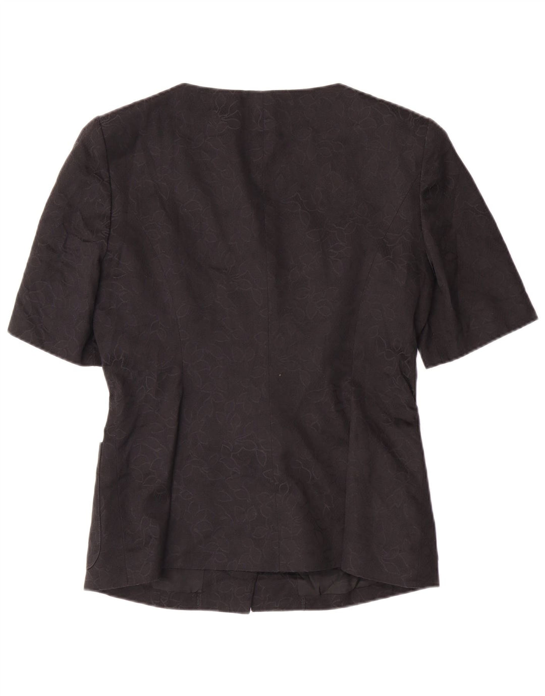 Jaqueta blazer feminina de manga curta GUY LAROCHE UE 42 grande preta clássica