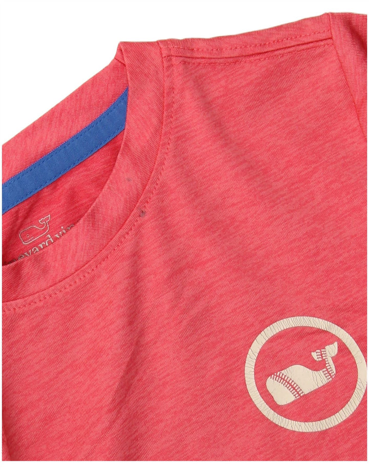 Camiseta VINEYARD VINES para meninos com estampa gráfica de desempenho 4-5 anos rosa