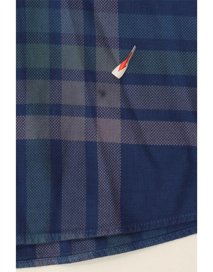 US Polo Assn. Camisa masculina regular fit xadrez azul médio