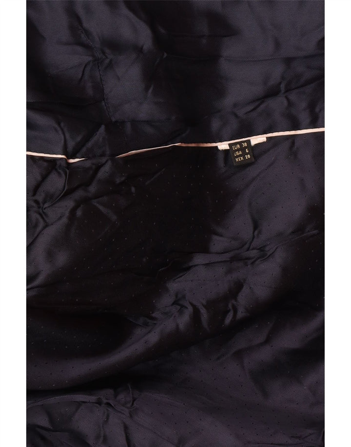 Jaqueta blazer feminina de veludo com 1 botão Massimo Dutti UE 38 azul marinho médio
