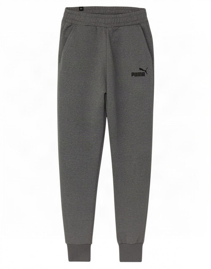 Calça de treino masculina Puma Joggers pequeno algodão cinza