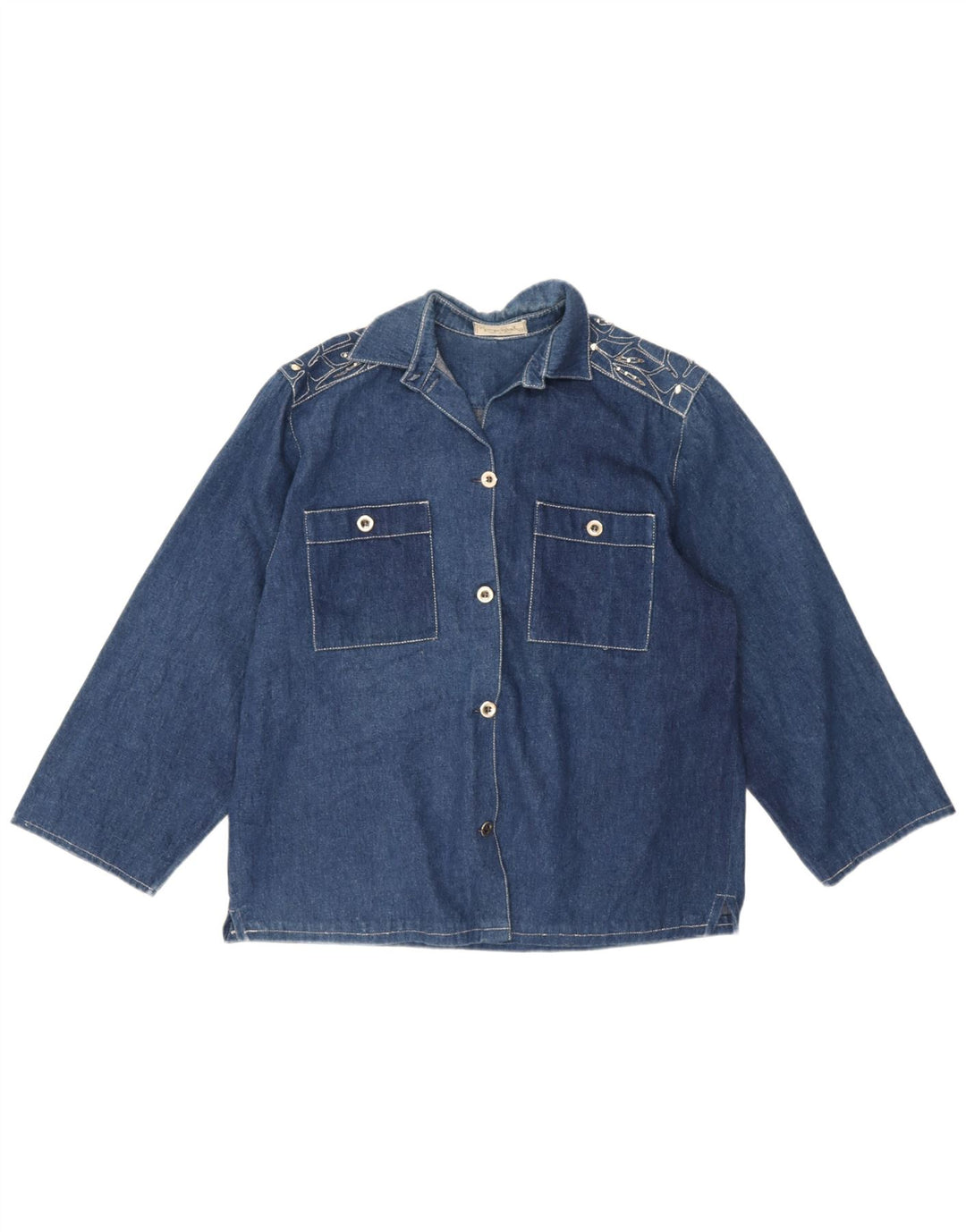 Jaqueta jeans feminina Giorgio Grati IT 44 algodão azul médio