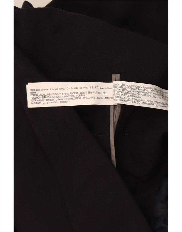 Jaqueta blazer masculina Massimo Dutti com 2 botões EU 56 XL lã preta
