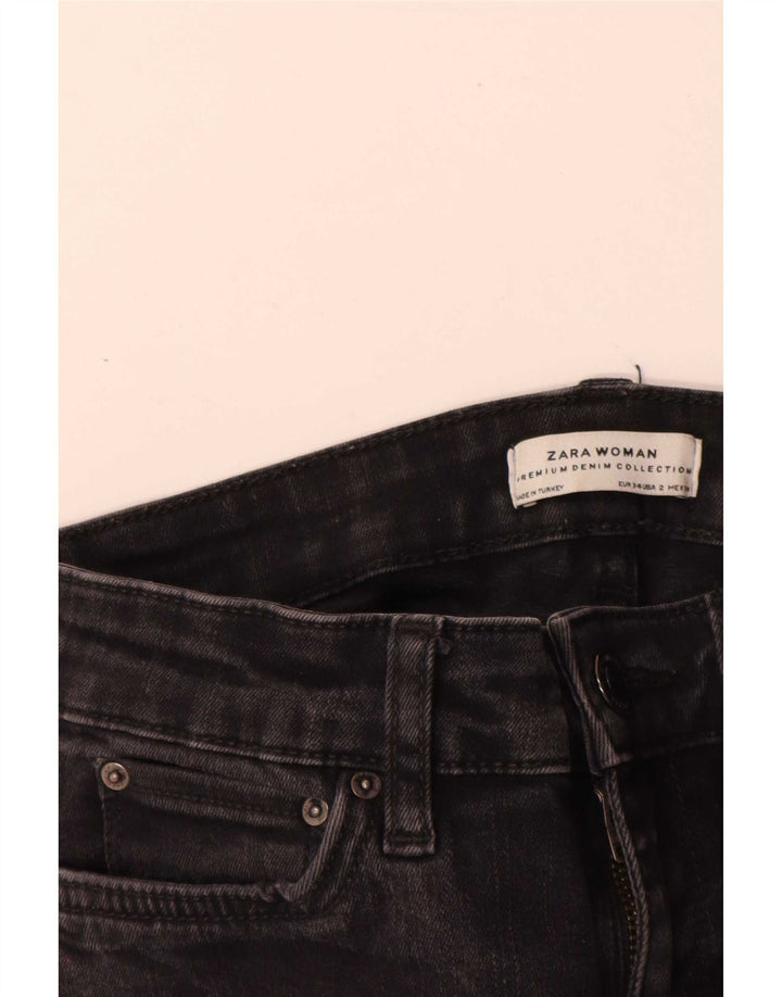 Zara Jeans feminino queimado EU 34 2XS W24 L28 preto