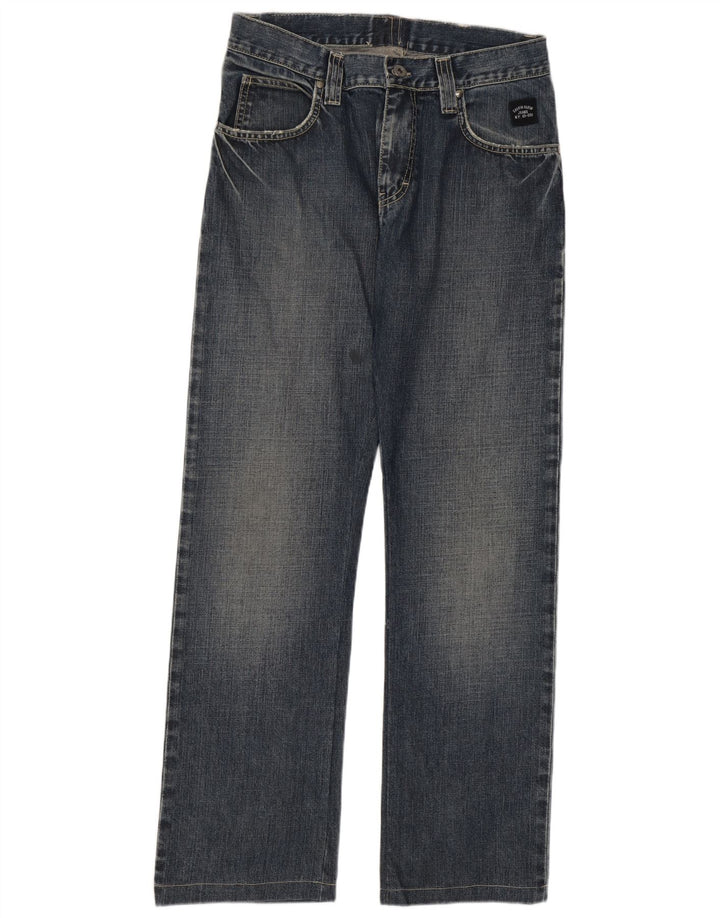 Calça jeans reta feminina Calvin Klein W33 L30 algodão azul