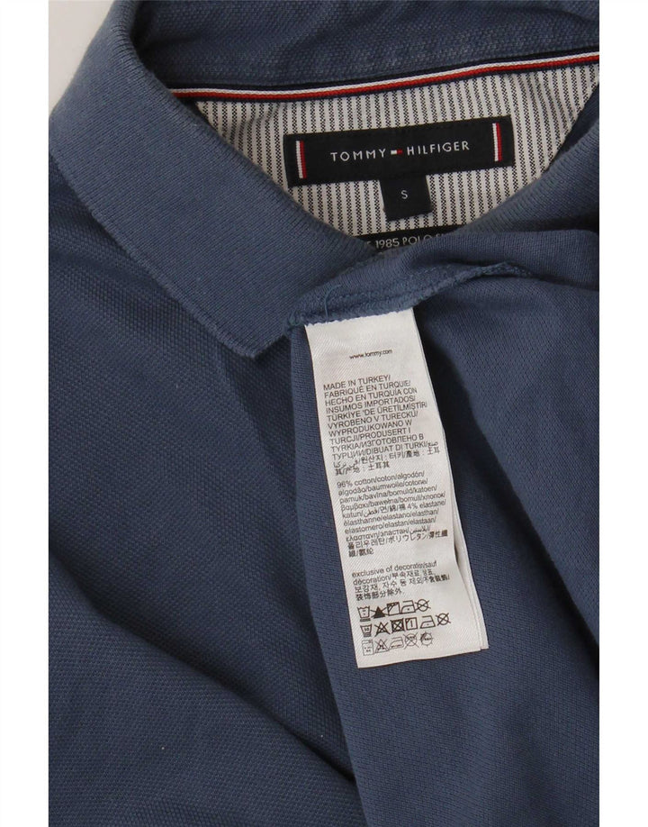 Camisa polo masculina Tommy Hilfiger pequena algodão azul marinho