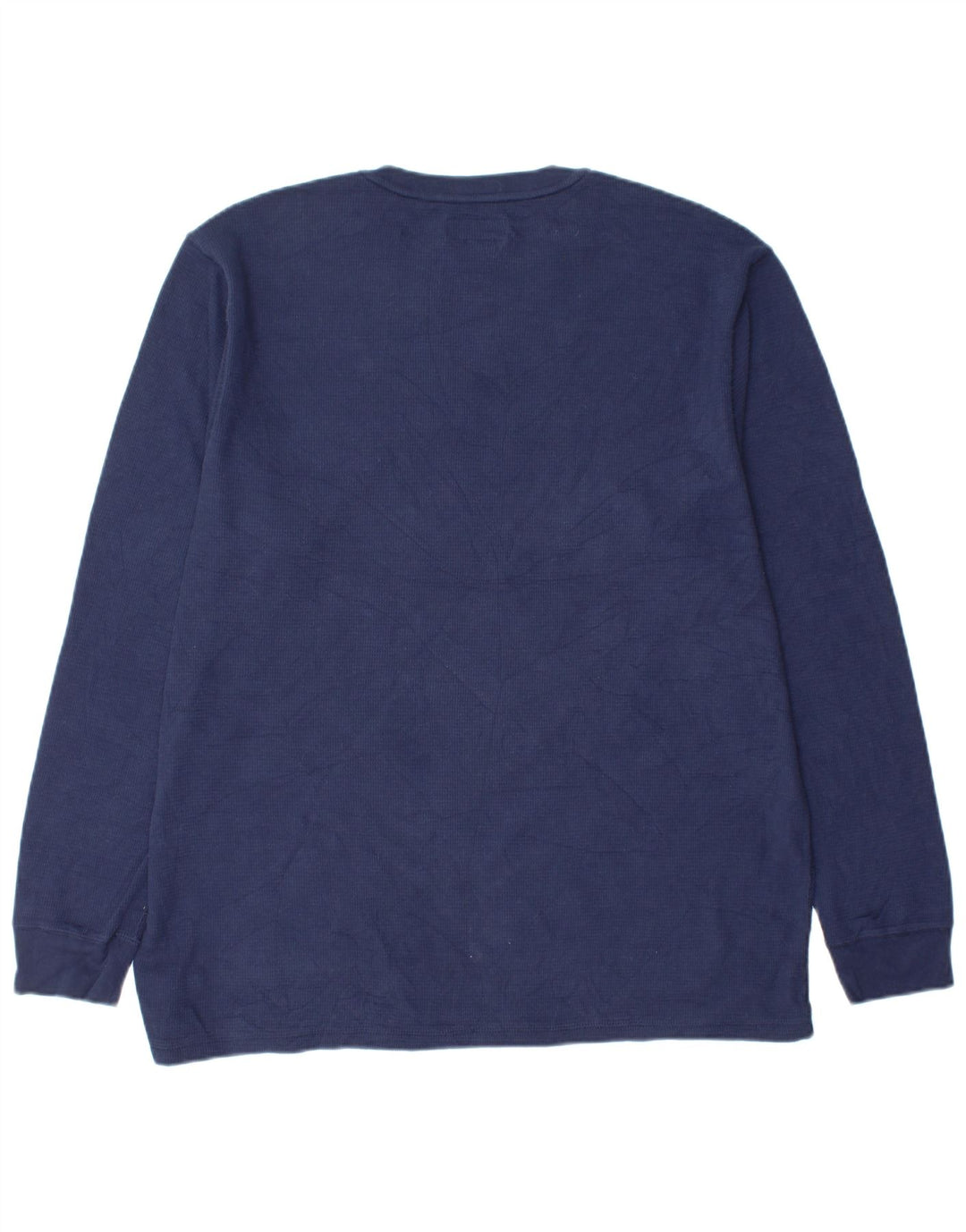 POLO RALPH LAUREN Top masculino manga comprida XL azul marinho algodão