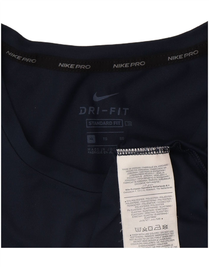 Camiseta masculina Nike Dri Fit Standard Fit Top XL azul marinho poliéster