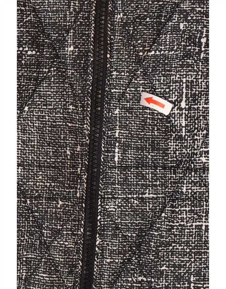 Jaqueta acolchoada feminina Marks & Spencer UK 20 2XL poliéster manchado preto
