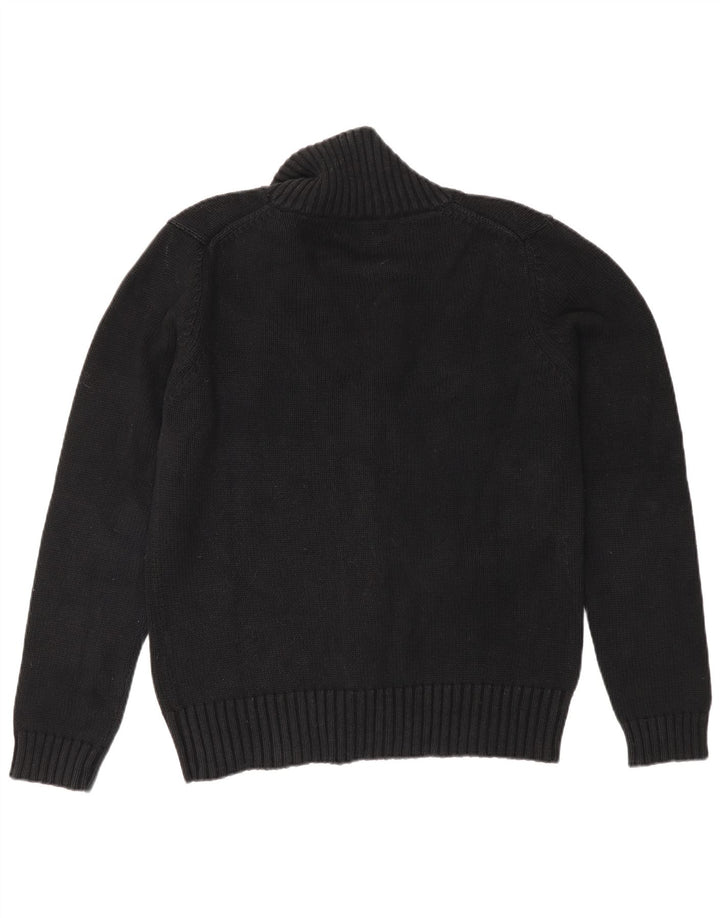 Suéter cardigã masculino Zara médio preto algodão clássico