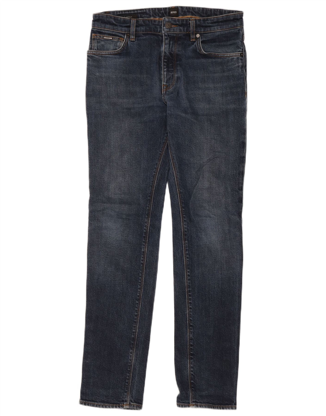 Hugo Boss Masculino Slim Straight Jeans W30 L32 Azul Marinho