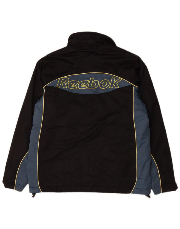Jaqueta corta-vento masculina Reebok Graphic UK 34 XS preto colorblock