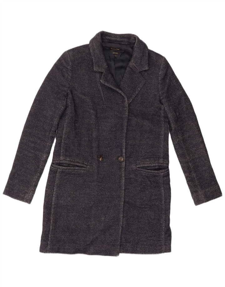 Sobretudo feminino Massimo Dutti EU 36 XS azul marinho lã